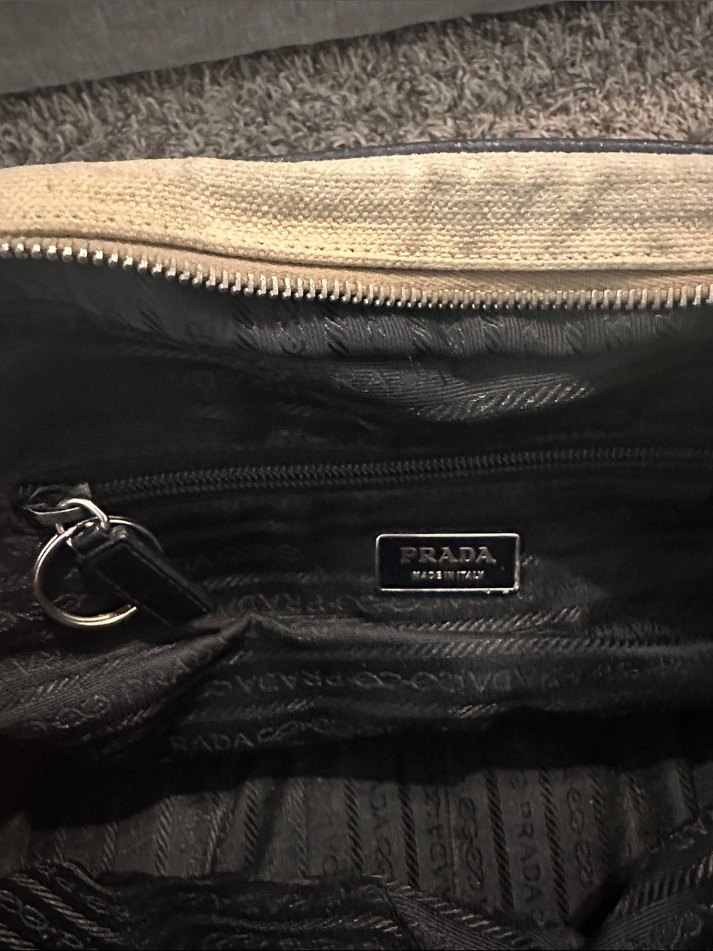 Vintage Prada canvas and leather handbag - Picture 9 of 14